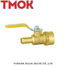 brass color long handle brass life lever shut-off 4 inch brass ball valve